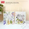 2164 (10Pcs/Pkt) Floral Kraft Design Paper Bag Gift Bag Retail Bag Color Kraft Paper Bag Beg Kertas Wedding Birthday Bag