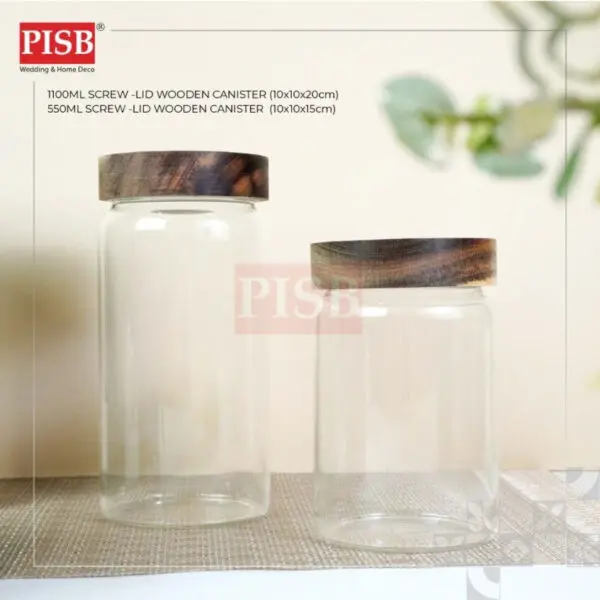 cd337b65e179def45fdc1adca9932257.jpeg 1065/66 Screw-Lid Wooden Canister Airtight Spice Container Condiment Bottle Jar Bekas Rempah Balang Kuih Bekas Kuih Raya