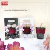 2129(58Sets/Ctn)Bundle Deal Straw Mug Glass With Holder Heat Cold Resistant Water Bottle Viral Travel Mug Doorgift Cawan