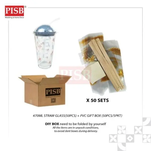 1ca199a70ca70024c42b9ea5d5524ecb.jpeg 2009(50Set/Ctn)Bundle Deal 470ML Straw Glass With PVC Gift Box Travel Mug Water Bottle Viral Coffee Glass Doorgift Cawan