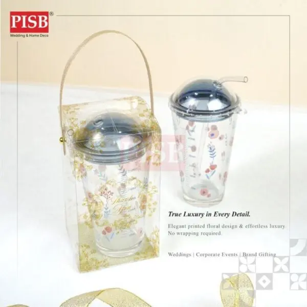 44619437d03a503161ca8dd54d804a82.jpeg 2009(50Set/Ctn)Bundle Deal 470ML Straw Glass With PVC Gift Box Travel Mug Water Bottle Viral Coffee Glass Doorgift Cawan
