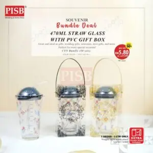 703248f48d6fcd09fd13d2c22015eda8.jpeg 2009(50Set/Ctn)Bundle Deal 470ML Straw Glass With PVC Gift Box Travel Mug Water Bottle Viral Coffee Glass Doorgift Cawan
