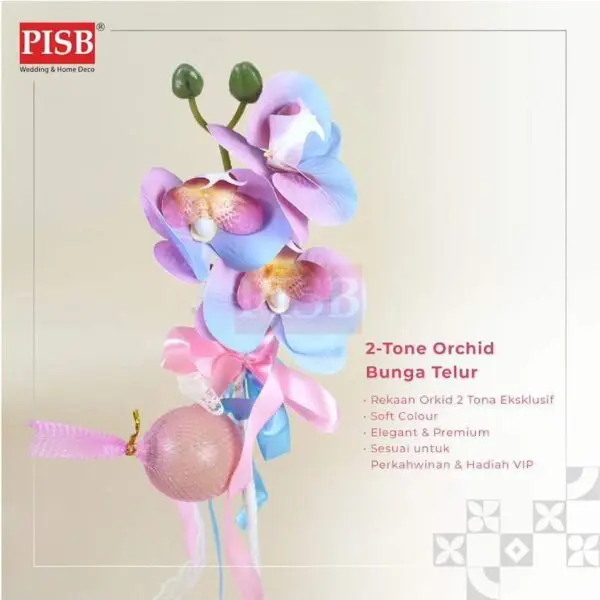 0410/11(60Pcs/30Pcs/Box)Orchid Egg Flower/Bunga Telur/Bunga Telur Gantung/Bunga Telor Pelamin/Bunga Telur Murah Doorgift