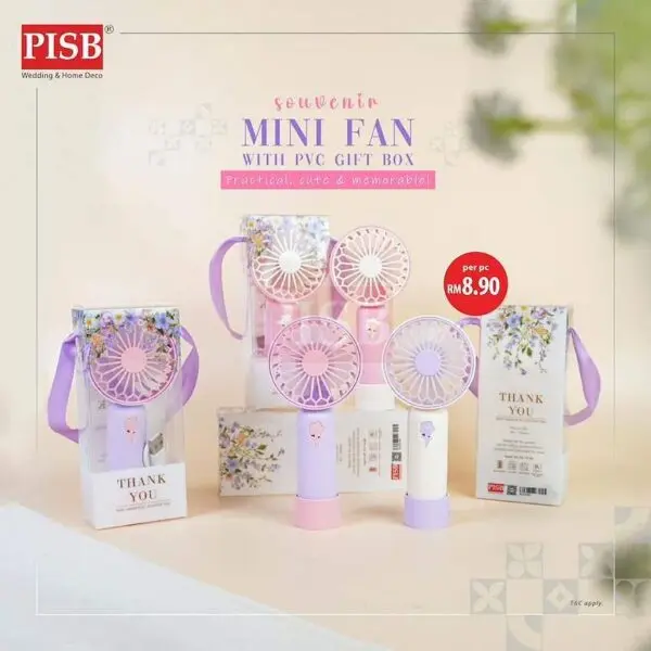 2167(1Pcs)(Random Colour)Mini Fan Souvenir Portable Handheld Fan Rechargeable Fan Outdoor Fan Doorgift Kipas Tangan Mini