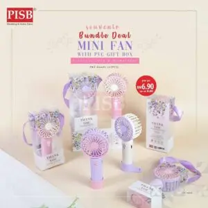2167(12Pcs/Pkt)(Mix)Mini Fan Souvenir Portable Handheld Fan USB Rechargeable Fan Outdoor Fan Doorgift Kipas Tangan Mini
