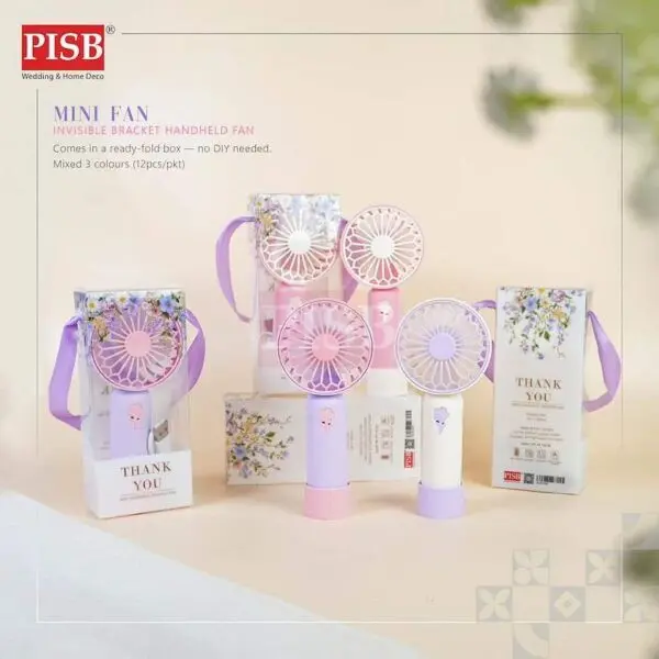 2167(1Pcs)(Random Colour)Mini Fan Souvenir Portable Handheld Fan Rechargeable Fan Outdoor Fan Doorgift Kipas Tangan Mini