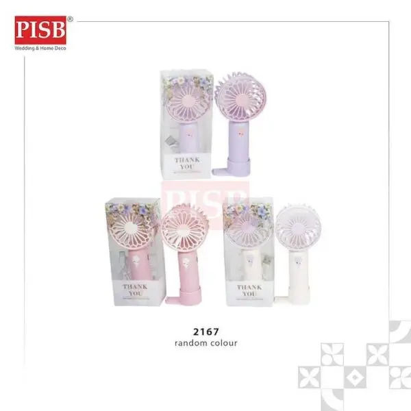 2167(1Pcs)(Random Colour)Mini Fan Souvenir Portable Handheld Fan Rechargeable Fan Outdoor Fan Doorgift Kipas Tangan Mini