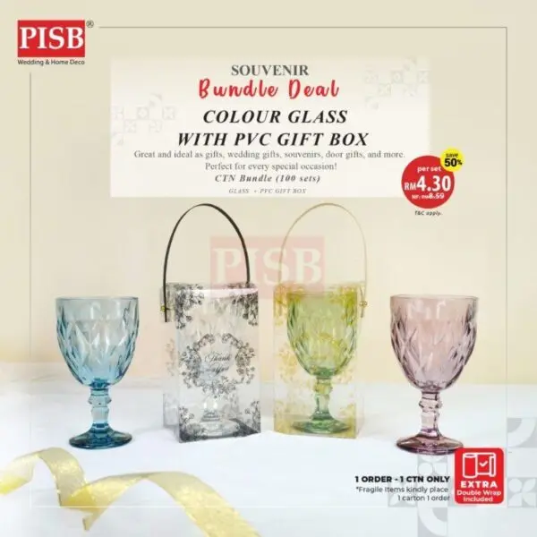 da17842fbd990f9fbb34854399d60097.jpeg 2010(100Sets/Ctn)Bundle Deal Colour Glass With PVC Gift Box Dessert Cup Drinking Glassware Doorgift Souvenir Cawan Gelas