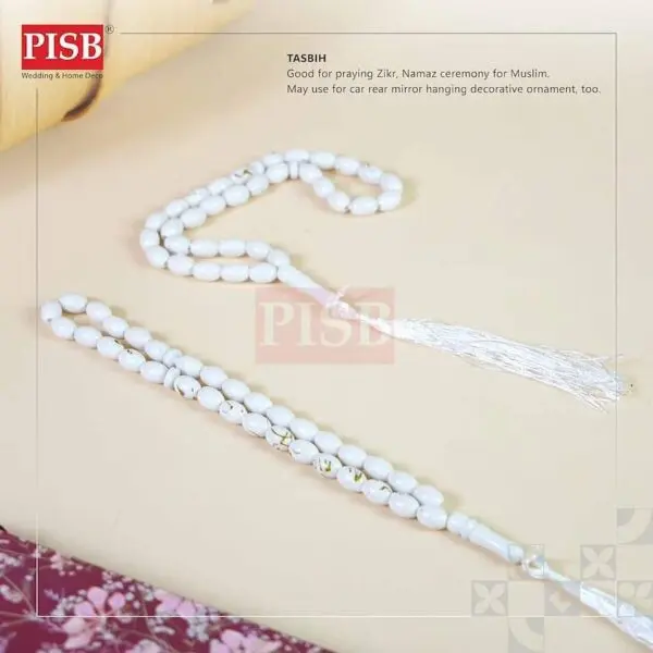 2171(100 Sets)Souvenir Tasbih With Gift Box Marble Design Beads Tasbih Manik 33 Biji Tasbih For Zikir Yaasin Prayer Sets