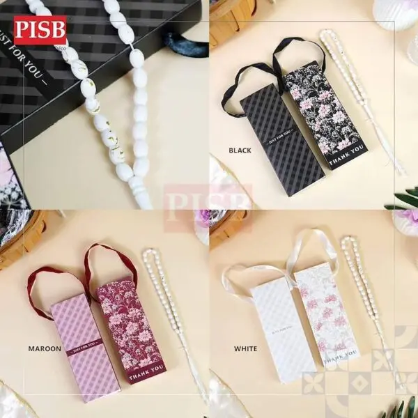2171(100 Sets)Souvenir Tasbih With Gift Box Marble Design Beads Tasbih Manik 33 Biji Tasbih For Zikir Yaasin Prayer Sets