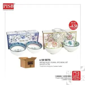 6bd723d1657fad4e861e2a6c0f01919e.jpeg 2001/02(50Set/Ctn)2Pcs Vintage Blue Floral Ceramic Bowl Set With Gift Box Doorgift Souvenir Mangkuk Seramik Wedding Gift