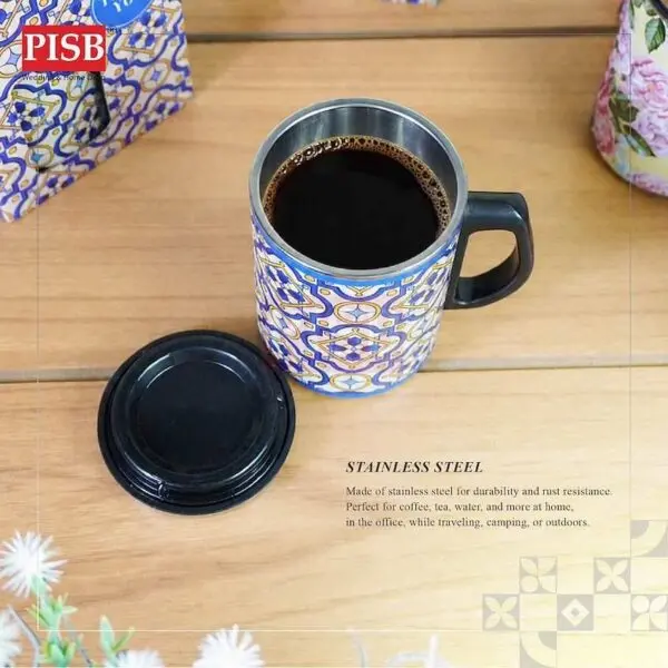 2156(24Pcs/Ctn)450ML Stainless Steel Mug With Handle Box Thermal Travel Coffee Tea Cup Mug Cawan Keluli Tahan Karat