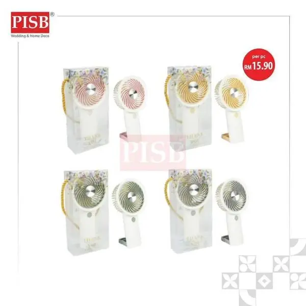 2169(1Pcs)(Random Colour)Handheld Fan Souvenir Portable USB Rechargeable Fan Adjustable Speed Kipas Tangan Mini Doorgift