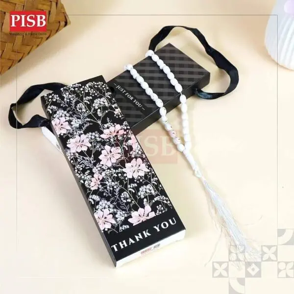 2171(100 Sets)Souvenir Tasbih With Gift Box Marble Design Beads Tasbih Manik 33 Biji Tasbih For Zikir Yaasin Prayer Sets