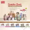 1826 Combo Deal 4Pcs Premium Gift Set Stainless Steel 2-Tier Tiffin Mug Car Tissue Bamboo Bag Mangkuk Tingkat Tisu Cawan