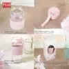 24bd503ee3d5b0a359cc0dc181871ac0.jpeg 2175(1Pcs)350ML Daisy Glass Bottle Set With Gift Box Hot Cold Water Bottle Tumbler Travel Glass Doorgift Bekas Botol Air