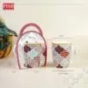 2446(48Sets/Ctn)Souvenir Mosaic Heritage Ceramic Mug With Gift Holder Box Doorgift Mug Cawan Seramik Murah Wedding Mug