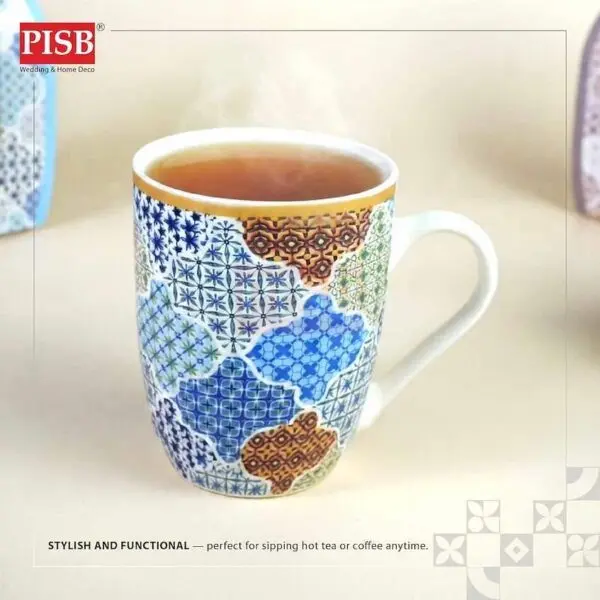 2446(48Sets/Ctn)Souvenir Mosaic Heritage Ceramic Mug With Gift Holder Box Doorgift Mug Cawan Seramik Murah Wedding Mug