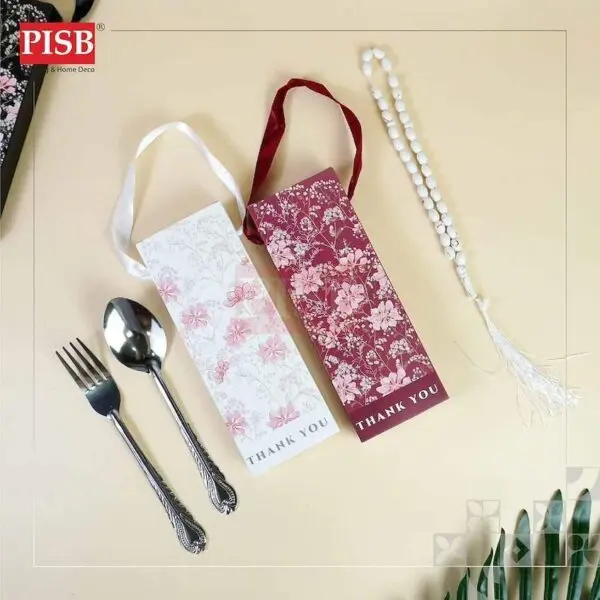df6cf882f1ac9bd8118f2661e56a065c.jpeg 2170/71(100 Sets)Souvenir Tasbih Spoon Fork With Gift Box Doorgift Sudu Garfu Tasbih Manik 33 Biji Cutlery Prayer Sets