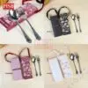 e9f3dc7071f69102610cdc7076169eb2.jpeg 2170/71(100 Sets)Souvenir Tasbih Spoon Fork With Gift Box Doorgift Sudu Garfu Tasbih Manik 33 Biji Cutlery Prayer Sets