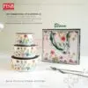 345492adefb69735cc2f03181b70fcce.jpeg 2003/04/05 3Pcs Floral Ceramic Bowl Set With Airtight Lid Food Storage Kitchen Essential Mangkuk Seramik Murah Doorgift