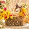 4cc2eae82090477b50bf59567d3de20e.jpeg 1148/49/50/51 Woven Basket With Handle Bakul Buah Bakul Hamper Bakul Hantaran Bakul Anyaman Hiasan Picnic Basket