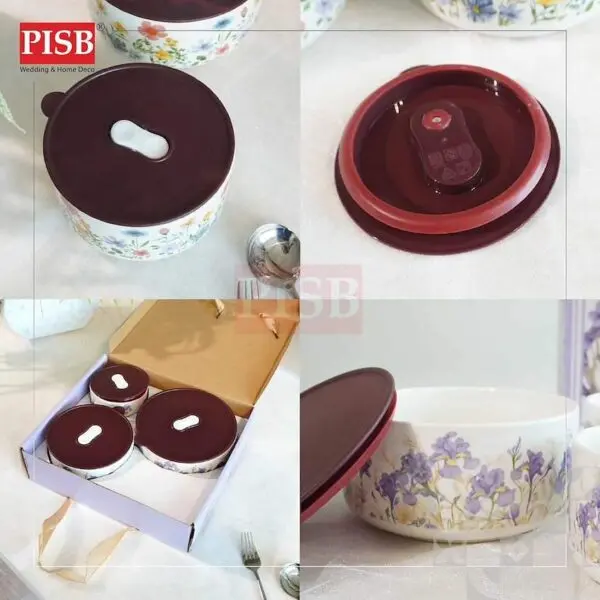 6ddb87714519122df135b58555dbdc43.jpeg 2003/04/05 3Pcs Floral Ceramic Bowl Set With Airtight Lid Food Storage Kitchen Essential Mangkuk Seramik Murah Doorgift