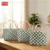 b193e699ee01c47b5b31fee7baa35ac1.jpeg 1154-58 Bag Style Woven Basket With Handle Bakul Buah Bakul Hamper Bakul Hantaran Bakul Anyaman Hiasan Picnic Basket