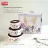 e2896f369b23284307e1c8394f8d96e8.jpeg 2003/04/05 3Pcs Floral Ceramic Bowl Set With Airtight Lid Food Storage Kitchen Essential Mangkuk Seramik Murah Doorgift