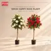 3068 Happy Rose Plant Artificial Tree Pokok Bunga Ros 120CM